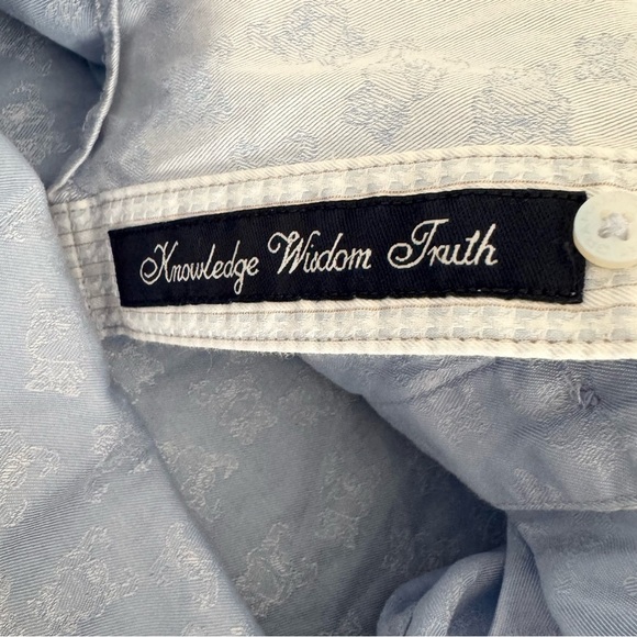 ROBERT GRAHAM Men’s Blue Buddha Jacquard Long Sleeve Button Up Shirt-Size Large - Picture 8 of 12